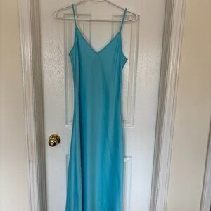 Silk blue dress